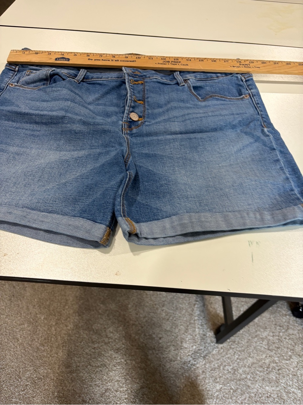 Old Navy Medium Blue Rolled-Hem Denim Shorts